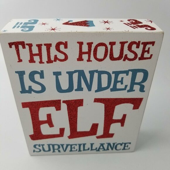 Elf on Shelf Hide Seek Game Elf Surveillance Primitive by Kathy Sign New Lot 2 - Picture 6 of 7